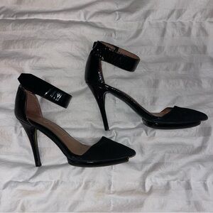 Jeffrey Campbell Black Stiletto Heels Ankle Strap